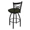 Holland Bar Stool Co 30" Swivel Bar Stool, Black Wrinkle, Canter Pine Seat 82030BW010 - alternate 3